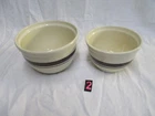 Vintage McCoy Bowl 1 1/2 and 1 Quart Brown Stripe Set 2 Farmhouse Primitive Set