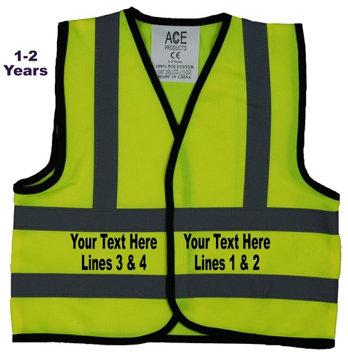 Lehrling Baumeister Hi Vis Sicherheitsjacke Weste Kinder Kids Baby 0-9 Jahre - Bild 3 von 16