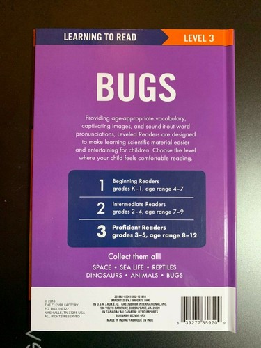 BUGS LEVEL 3 READER CHILDREN'S BOOK BRAND NEW HARDCOVER LEARNING TO READ - Bild 2 von 2