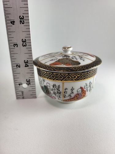 160ML Chinese antique multi color porcelain master tea cup W/ Lid - Picture 8 of 9
