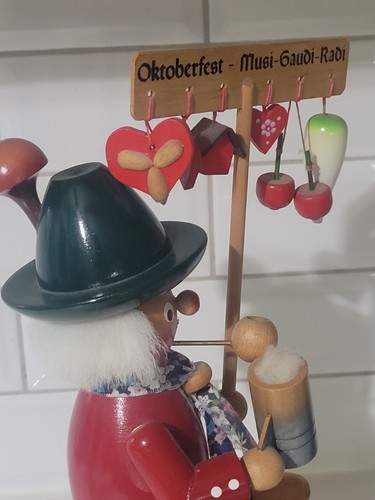 Steinbach Deutscher Räuchermann Nussknacker Oktoberfest Bierfass Reiter Musical mit Etikett - Bild 5 von 17