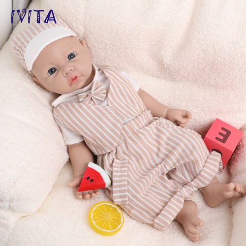 17" Junge or Mädchen Puppe Lebensechte Vollsilikon Reborn Babypuppe Xmas Gift - Bild 13 von 22