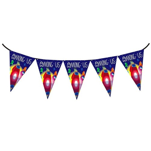 Among Us Birthday Party Decorations Tableware Set Banner Flag Hat Napkin Supply - Picture 15 of 29
