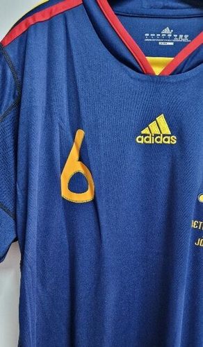 Camiseta España Final Copa Mundial Sudáfrica 2010 Andrés Iniesta 6 Países Bajos - Imagen 8 de 11
