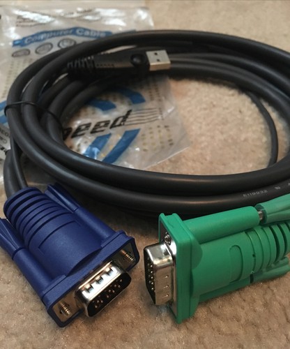 IOGEAR USB KVM Bonded Cable 10-Feet with USB and VGA Connections (G2L5203U) - Afbeelding 2 van 3