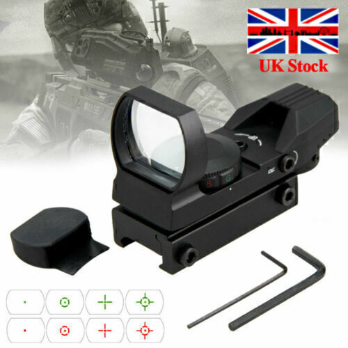 Tactical Rifle Scope Red Green Dot Sight Airsoft Optics Illuminator 11/20mm Rail - Picture 23 of 39