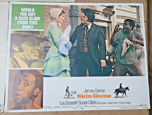 Skin Game Movie Theater Lobby Card 11" x 14" James Garner Lou Gossett Jr. 1971 - Picture 3 of 3