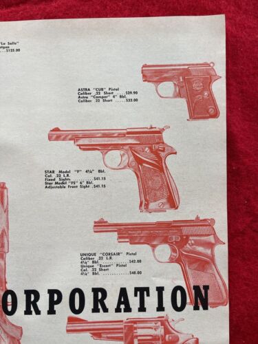 Pubblicità Stampa Vintage 1959 Armi da Fuoco Internazionale Mauser Sako Valment Manifrancia Pubblicità - Foto 7 di 9