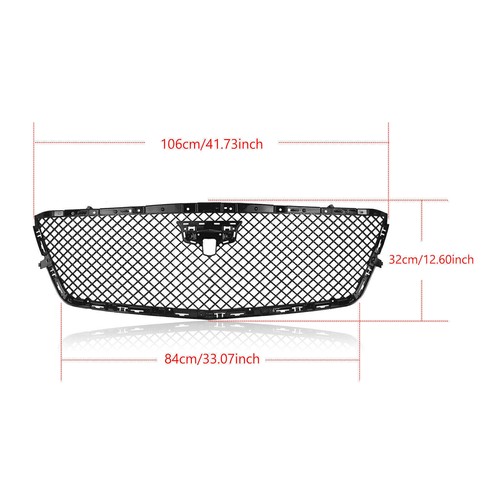 1PC Honeycomb Front Bumper Grill Grille For 2019-2020 Cadillac CT6 Black ABS - Picture 5 of 12