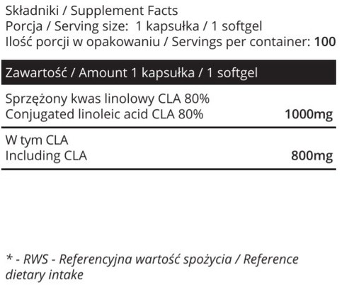 CLA 800 mg – Softgels – Fat Loss, Metabolism – Conjugated Linoleic Acid – Sowelo - Zdjęcie 3 z 11