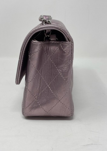 Chanel Mini Rectangular Classic Purple Iridescent Calfskin Flap Bag - Picture 10 of 14