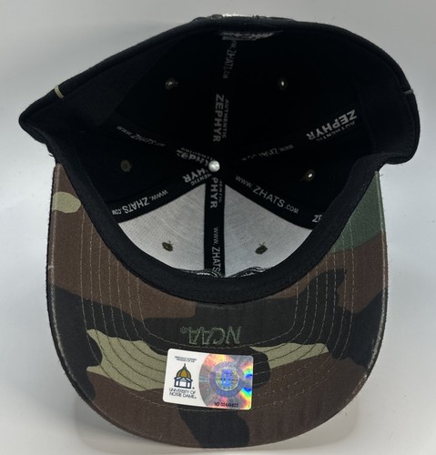 Notre Dame Zephyr Z-Fit Hat Camo Clover Logo Size S Fitted NCAA Irish ZHATS - Picture 7 of 8