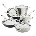 Anolon Nouvelle Luxe 11-Piece Stainless and Hard Anodized Cookware Set (Stain...