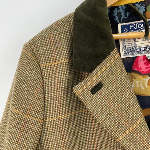 Joules Merryhill Tweed Jacket Womens 16 Basil Green Wool Country Hacking Blazer - Bild 8 von 15