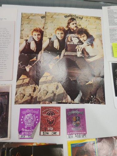 Vintage Motorhead Memorabilia Lot Autogramme, Pressemappen, Handzettel, Pässe usw. - Bild 6 von 12