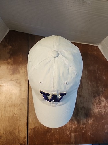 University Of Washington Huskies Top Of The World Hat White/Purple Strapback Cap - Picture 2 of 8