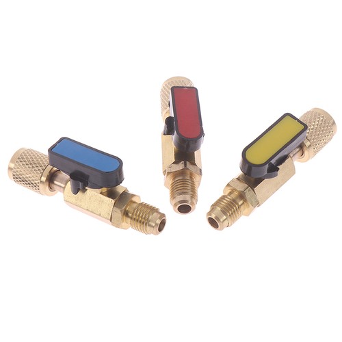 1/4" Male to 1/4" Female SAE Straight Ball Valve AC Charging For R22 Refriger^YU - Picture 9 of 12