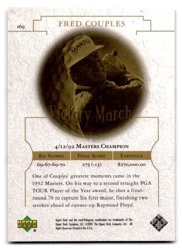 Upper Deck 2001 #169 Fred Coppie - Foto 2 di 2