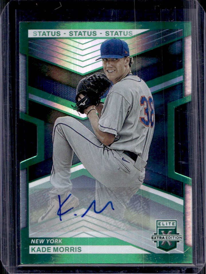 2023 Elite Extra Edition Kade Morris Status Green Die Cut Auto #24/38