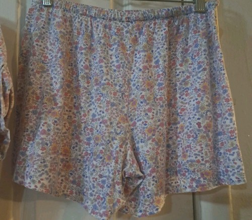 Lauren Ralph Lauren Floral Print Pajamas Small Shorts &top Set Relax Preppy - Picture 5 of 9