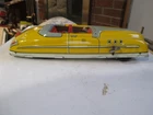 Marx Tin Litho Windup Mechanical Yellow Roadster Convertible
