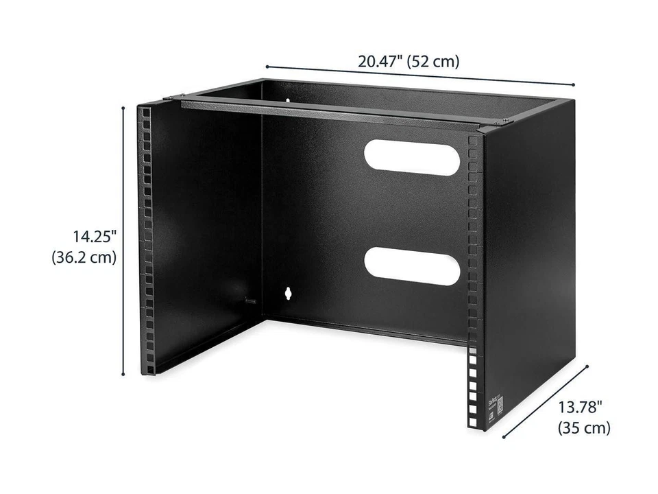 StarTech.com WALLMOUNT8 8U Wall-Mount Bracket for Shallow Rack-Mount Equipment - - Image 2 of 4