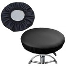 alblinsy hefei 2PCS Round Faux Leather Bar Stool Cover Waterproof Seat Black