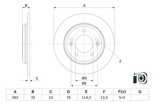 2x BRAKE DISC 0 986 479 G29 FOR HYUNDAI i20/III IONIQ ELANTRA/VII KIAG4FG 1.6L - Picture 2 of 6
