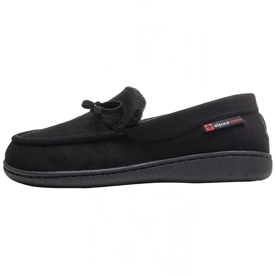 Zapatillas de mocasín Alpine Swiss para mujer cálidas de piel de oveja cómodas zapatos de casa Foto 3 de 4