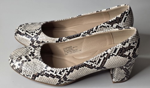 Alexis Bendel Schuhe. Damen-Pumps Schlangenledermuster Slipper 2" Blockabsatz Größe 7,5 - Bild 3 von 11