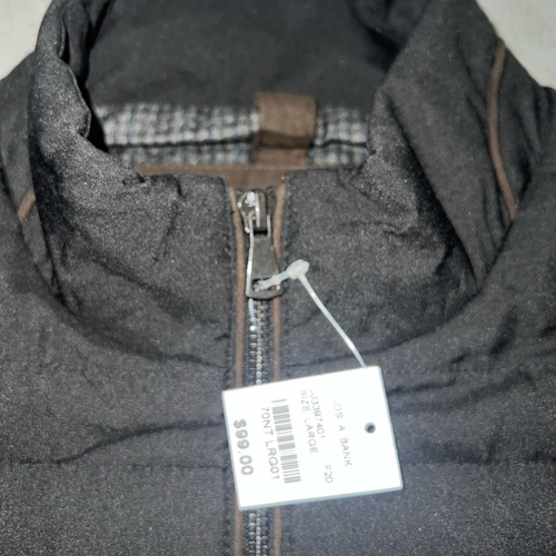 Nuevo con etiquetas Chaleco Jos A Bank Reserve Para Hombres L Negro Puffer Acolchado Clásico Preppy Golf - Imagen 3 de 12