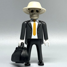 Playmobil Ghost Businessman Skeleton Halloween Spooky Male Adult Figure Custom