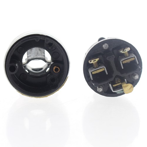 Leviton 5433 Straight Blade Armored Connector Plug NEMA 6-15P 6-15 15A 250V - Picture 4 of 6