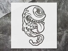 Halloween Monster Eye Wall Art Stencil for Spooky Home Decor - StencilAir