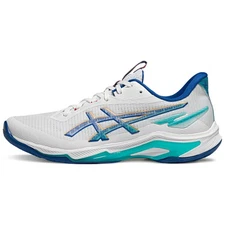 Asics Netburner Ballistic FF Low Top Training Shoes Unisex White Blue Shoes