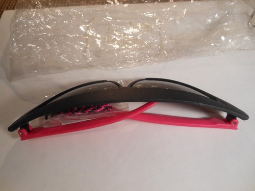 NEW 1989 Pizza Hut Back to the Future II Solar Shades Sunglasses Pink (opened) - Picture 3 of 7