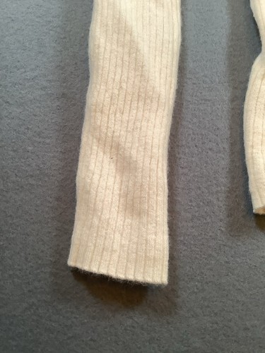 Halston Wool Sweater Girls Small Ivory Color 100% Extra Fine Merino Wool J - Picture 2 of 12