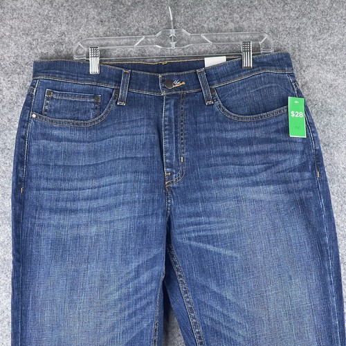 Mens Jeans size 36 x32  Dip Blue denim straight leg stretch fabric New With Tags - Picture 2 of 19