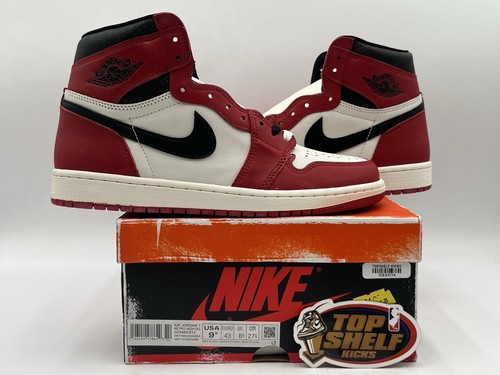 DS New Nike Air Jordan Retro 1 High OG Lost And Found Chicago 2022 Size 9.5 Red