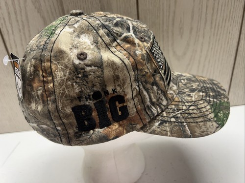 Realtree Edge Camo Strapback Hat Embroidered Flag CAT NWT - Picture 6 of 9