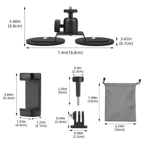 Suction Cup Camera Phone Car Mount Holder For DJI Action 5 Pro/Pocket 3 Camera - Picture 3 of 16