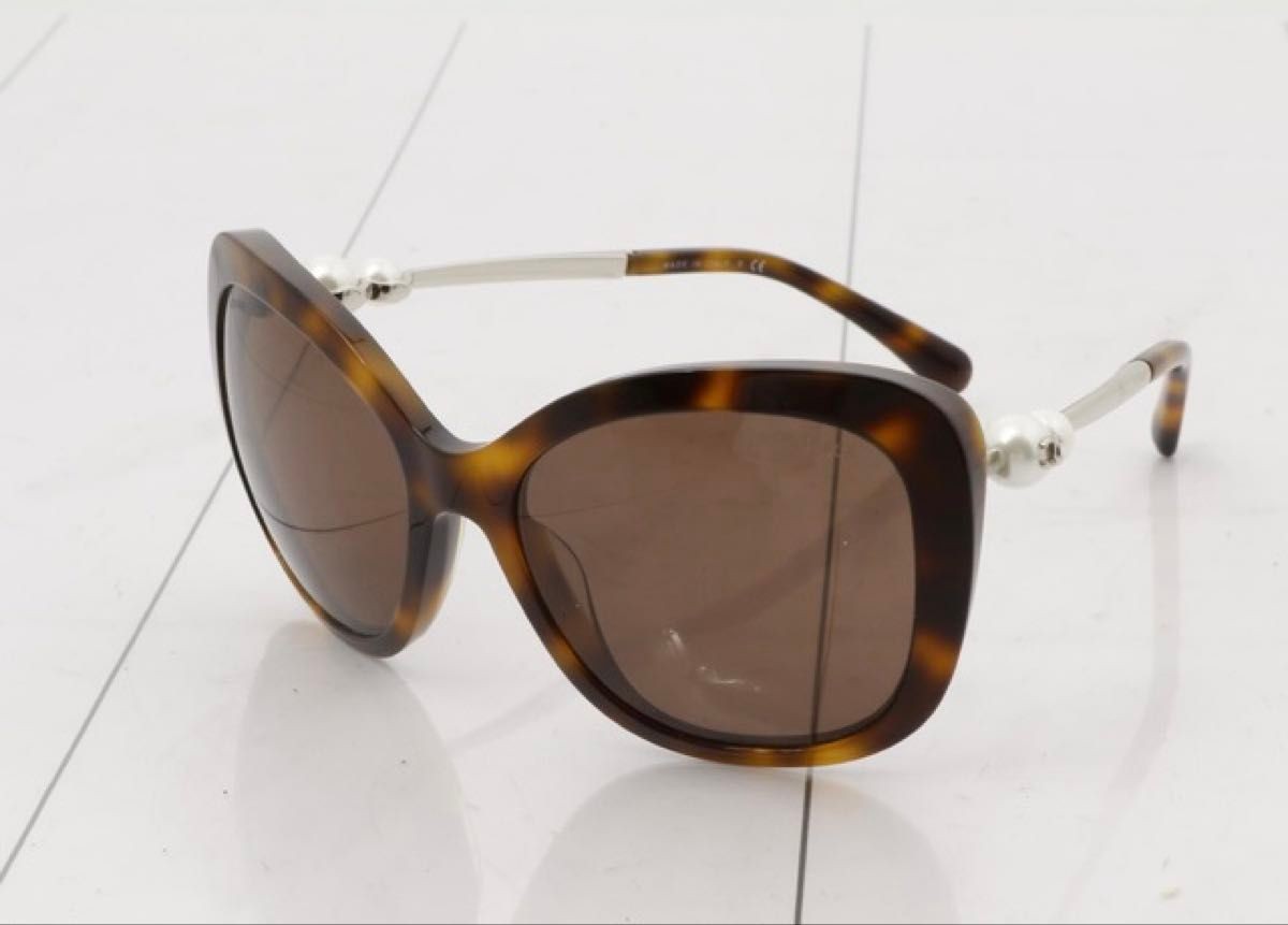 シャネル USED サングラス 5339-H-A 黒 パール 真珠 CHANEL シャネル ココマーク 5339-H-A プラスチック×フェイクパール