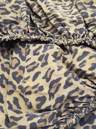 Vintage Ralph Lauren Home Aragon Neutral Leopard Queen Size Spannbettlaken Hergestellt in den USA - Bild 5 von 6