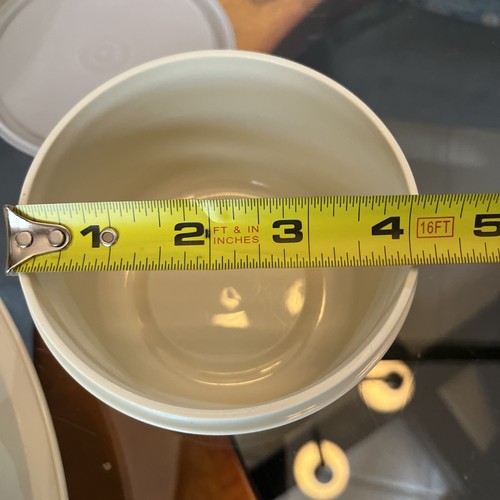 Vintage Tupperware mandelfarbenes Gemüse-/Tauchfach mit Deckel + kleinem Behälter - Bild 8 von 12