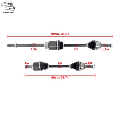 CV Axle Shaft Front Left & Right Set NCV53911 For Nissan Rogue 2008 2009-2013 - Picture 13 of 13