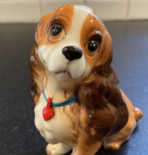 VNTG WAL DISNEY CERAMIC LADY AND THE TRAMP/ LADY FIGURINE JAPAN - Picture 7 of 8