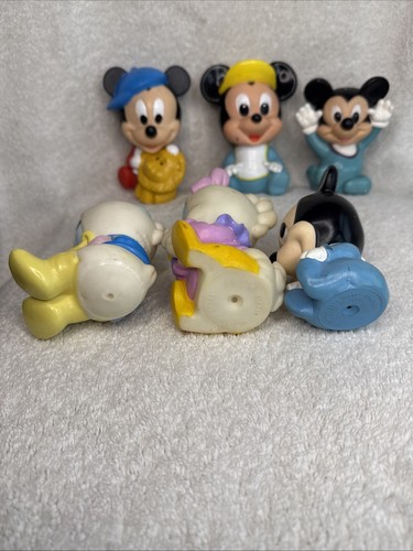 Vintage Six (6) Mattel Arco Disney Babies Bath Fun Toys Mickey Daisy Squeaky 80s - Picture 8 of 14