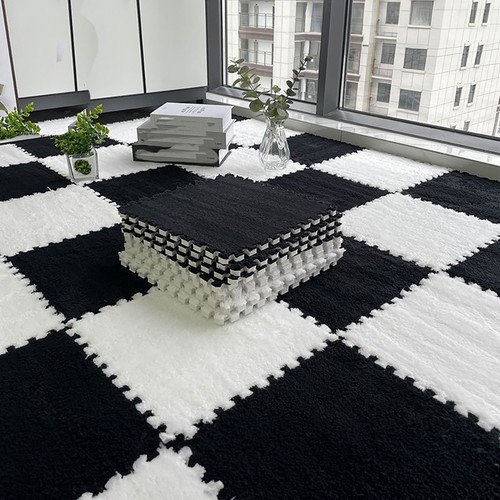 12PCS Square Splicing Floor Tiles Soft Plush Foam Interlocking Carpet Tiles - Picture 76 of 81