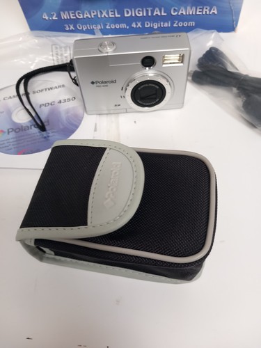 Polaroid PDC 4350 Digital Camera 4.2mp Silver Boxed Accessories - Picture 2 of 13