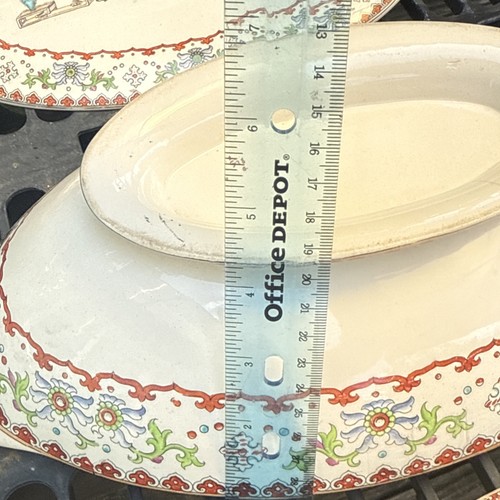 Antique W.T. COPELAND Canton Covered Oval Vegetable Dish 14”&2 Oval Plates 1877 - Picture 17 of 24